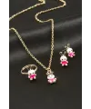 Tavşan Mineli Set Kolye
