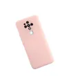 Tecno Camon 16 Kılıf Nano İçi Kadife Silikon - Pudra