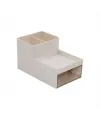 Tek Çekmeceli + 3 Bölmeli  Plastik Makyaj - Takı Organizer 16x9.5cm - Y: 5--9.5cm