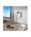 Tekli Yüksek Voltaj Korumalı Duvar Prizi 2x Typec 1x Usb Çıkışlı Priz Grup Priz Çoğaltıcı Beyaz