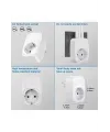 Tekli Yüksek Voltaj Korumalı Duvar Prizi 2x Typec 1x Usb Çıkışlı Priz Grup Priz Çoğaltıcı Beyaz
