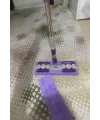 Teleskobik Cam Yer Tavan Silme - İstediğin Bezi Tak Kullan - 4 Mandallı -yedek Bezli Mop Seti