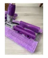Teleskobik Cam Yer Tavan Silme - İstediğin Bezi Tak Kullan - 4 Mandallı -yedek Bezli Mop Seti