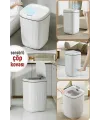 Temassız Sensörlü 20 Litre Çöp Kovası Uv Işıklı Koku Geçirmez Mutfak Banyo Kullanımı