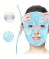 Terapi Jel Yüz Maskesi Soğuk Ve Sıcak Boncuklu Ayarlanabilir Maske (Mavi)