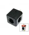 Termal Akım Korumalı  3x Priz 3x Usb Duvar Tipi Priz Siyah 10a - 2500w