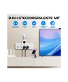Termal Akım Korumalı 4’lü Duvar Tipi Priz 2x Usb 2x Type-c Çıkışlı Grup Priz Çoğaltıcı Beyaz (2500w)