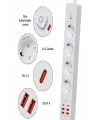Termal Akım Korumalı 4’lü Priz 4x Usb 2x Type-c Çıkışlı Grup Priz Çoğaltıcı (3500w)