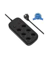 Termal Akım Korumalı 6’lü Priz 4x Usb 2x Type-c Çıkışlı Grup Priz Çoğaltıcı (3500w) Siyah