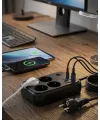 Termal Korumalı Uzatma Kablosu 4 Priz Usb Ve Type C Çoklu Şarj İstasyonu