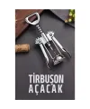 Tirbuşon Basınçlı Pratik Tirbuşon Şarap ve Şişe Açacağı Kolay Kullanım Çelik 721046