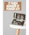 Tırnak Bakım Seti Tırnak Düzeltme Batık 12 Parça Çanta Tipi Manikür Pedikür