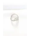 ietaks™ Topçuk Model Zirkon Taşlı Silver Renk Ayarlanabilir Yüzük