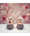 Toptan Love Tasarımlı Işıklı Mini Kar Küresi