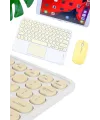 Touchpad Tüm Cihazlara Uyumlu Bluetooth Klavye Touchpad Slim Kablosuz Wifi Q Klavye