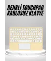 Touchpad Uyumlu Bluetooth Klavye Slim Kablosuz Wifi Q Klavye