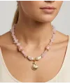 Toz Pembe  Pirinç Kolyeler 40+5 Cm  - Kl0295