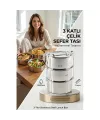 TransForMacion Sefer Tası Yemek Kabı Paslanmaz Çelik 3 Katlı 14 cm 3 LİTRE 721366