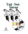 TransForMacion Şişe Tıpa Dağıtıcı Akış Seti 3lü BiancoLilla Design 718418