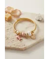 Trex ve Kalp Pembe Charmlı Bileklik