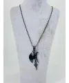 Tribal Balta Figürü Çelik Erkek Kolye - Ekl0093