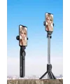 Tripod Kablosuz Bluetooth Bağlantılı Selfie Çubuğu 360 Derece Dönebilen