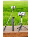 Tripod Kablosuz Bluetooth Bağlantılı Selfie Çubuğu 360 Derece Dönebilen