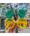Tropikal Hawaii Ananas Şekilli Parti Gözlüğü 9.5 X 14 Cm