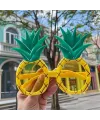 Tropikal Hawaii Ananas Şekilli Parti Gözlüğü 9.5 x 14 cm