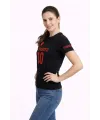 TÜRKİYE Ay Yıldız Baskılı 10 Numara Forma Tişört Taraftar T-Shirt - Siyah