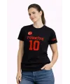 TÜRKİYE Ay Yıldız Baskılı 10 Numara Forma Tişört Taraftar T-Shirt - Siyah