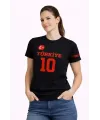 TÜRKİYE Ay Yıldız Baskılı 10 Numara Forma Tişört Taraftar T-Shirt - Siyah