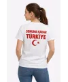 TÜRKİYE Ay Yıldız Baskılı Taraftar Forma T-Shirt - Beyaz