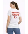 TÜRKİYE Ay Yıldız Baskılı Taraftar Forma T-Shirt - Beyaz