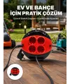 Türkiye Üretimi 5 Metre 4 Prizli Kablolu Makara