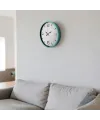 Turkuaz Dekoratif Stil 36 Cm Duvar Saati