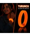 Turuncu Kalın Glow Bileklik – Kırılarak Yanan Parti ve Festival Bilekliği