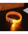 Turuncu Led Işıklı Baskı Yapılabilen Pilli Bileklik Bilezik 1,5 cm Genişlik