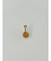 Turuncu Taşlı Göbek Piercing - Pg0016