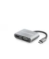 Type-C Combo Hub Hdmi 4K Vga 2 Port Gri HDX7838