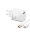 Type-C Hızlı Şarj Seti 33W Usb Adaptörlü - Beyaz ND1006