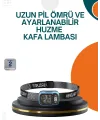 Type C Şarjlı Led Kafa Lambası Güç Göstergeli 53 Modlu