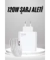 Type C Yüksek Hızlı Şarj Aleti Beyaz 120w Ultra Uzun Ömürlü