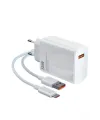 Type C Yüksek Hızlı Şarj Aleti Beyaz 120w Ultra Uzun Ömürlü