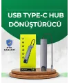 Type‑c Dönüştürücü – 2×usb3.0, Sd/ms, 4k Hdmı & Rj45 İle Profesyonel Kullanım