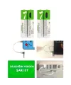 TypeC ile Şarjolabilen 4 lü AAA 1.5V Lityum İnce Şarjlı Kalem Pil 750 mAH Uzun Ömürlü