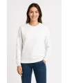 Üç İplik Düz Bisiklet Yaka SweatShirt - Beyaz