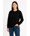 Üç İplik Düz Bisiklet Yaka SweatShirt  - Siyah