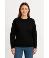 Üç İplik Düz Bisiklet Yaka SweatShirt  - Siyah