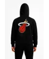 Üç İplik Kapüşonlu Ön Ve Arka Baskılı SweatShirt Hoodie - Siyah